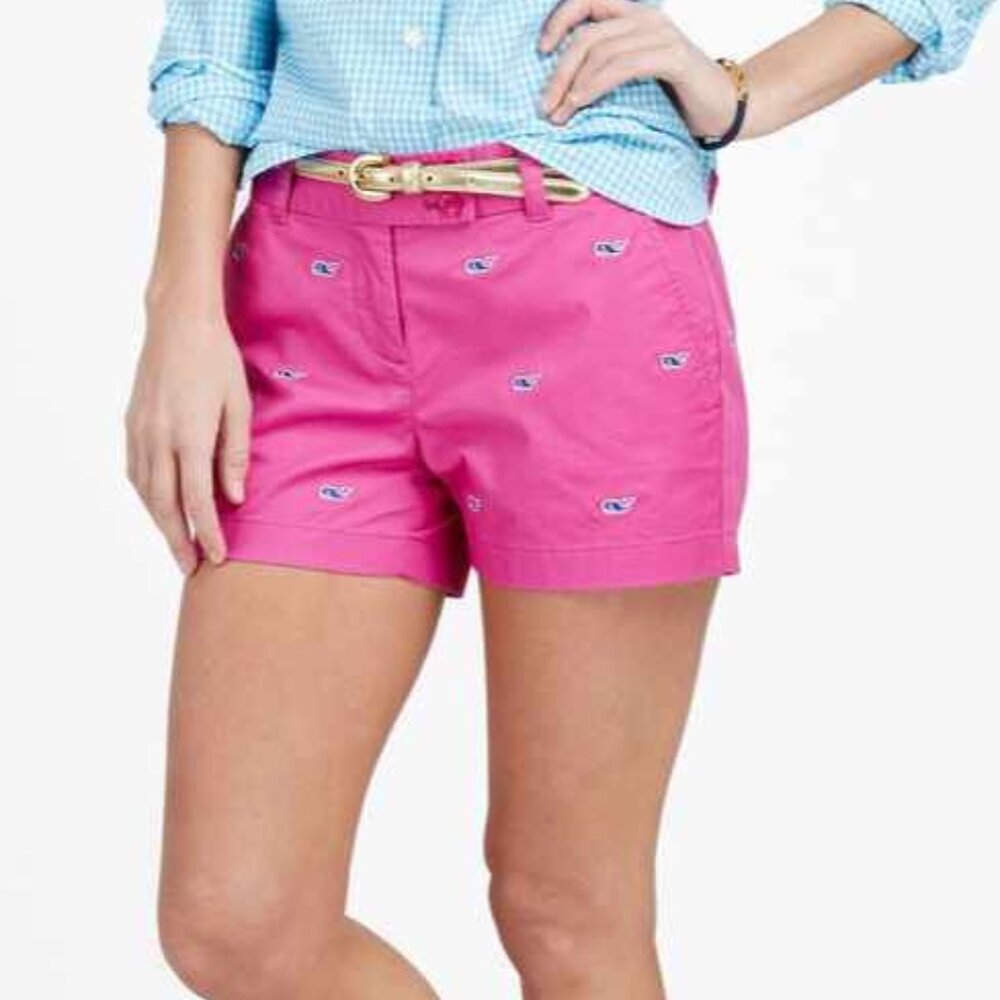 NWT Women’s Vineyard Vines Dayboat Whale shorts 6 Pink